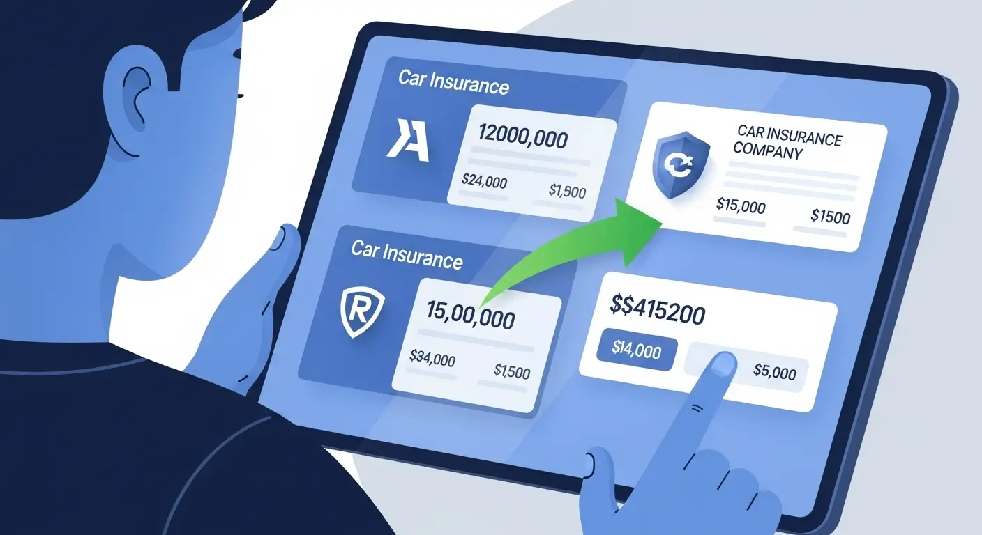 여러 다이렉트 자동차보험료 계산기를 통해 나에게 가장 유리한 조건을 비교하는 모습