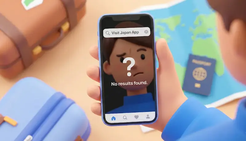 비짓재팬 앱 검색 결과 없음 — 공식 앱 없고 사칭 앱 주의