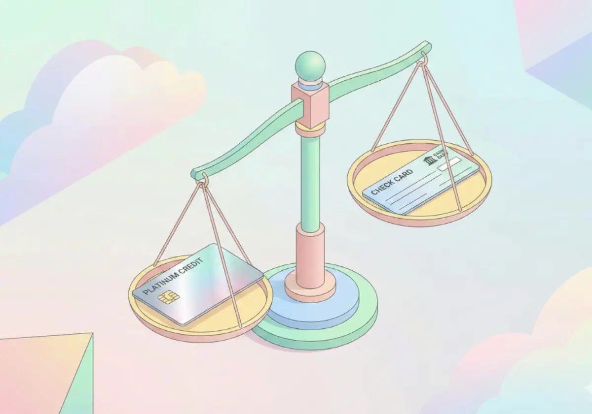 신용카드와 체크카드의 사용 비율을 조절하는 것이 중요하다는 것을 시각화