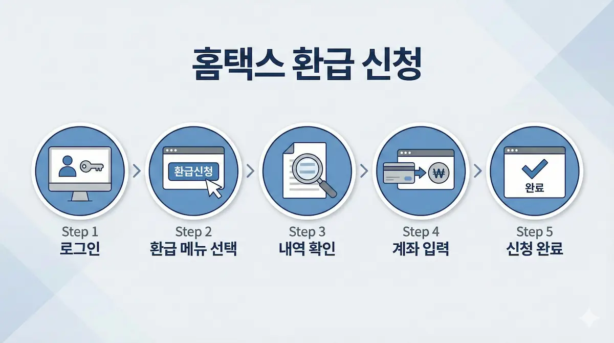홈택스를 통한 폐업 소상공인 구직지원금 소득세 경정청구 5단계 절차