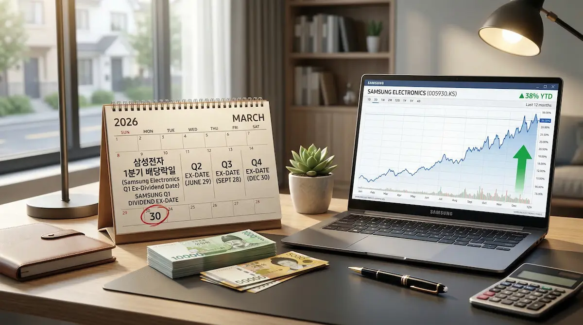 Samsung Electronics 2026 dividend ex-date March 30 — quarterly dividend schedule and payment calendar
