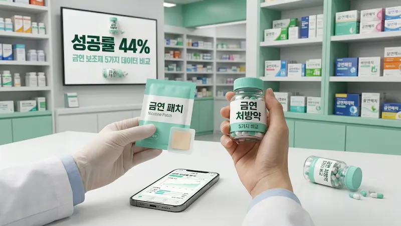 2026년 금연 보조제 종류별 성공률 비교 — 니코틴 패치, 바레니클린, 디지털 치료기기