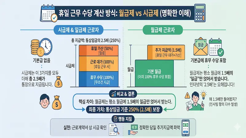 근로자의 날 출근 시급 월급 수당 차이