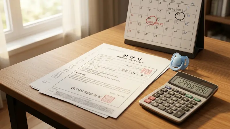 2026 임신 중 육아휴직 급여 조건 확인 서류와 계산기