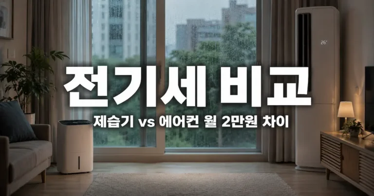 제습기 vs 에어컨 제습모드 전기세 비교, 방 크기별 정답 다르다 [2026]