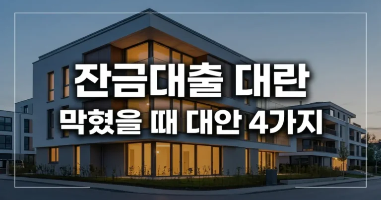 “잔금 못 구해 입주 포기?” 신축 아파트 잔금대출 대란 대처법 4가지 & 실수요자 예외 기준 총정리