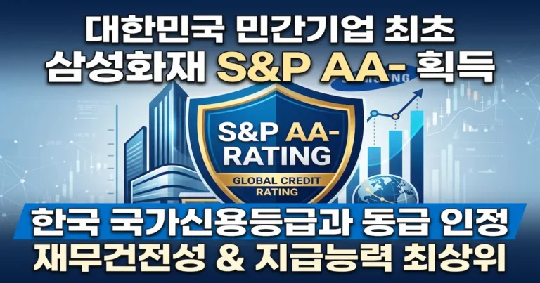삼성화재 S&P 신용등급 AA- 획득! 국내 민간기업 최초의 의미와 내 보험 안전성 분석
